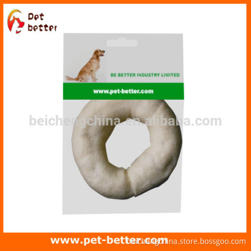 rawhide white puffy donut for dog chews